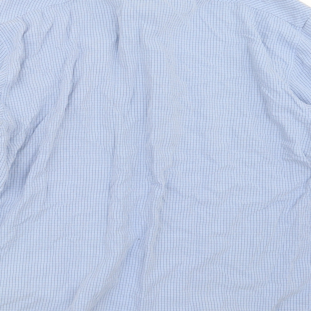 Mens UK Size L NEXT Blue Button-Up Long Sleeve Casual Shirt