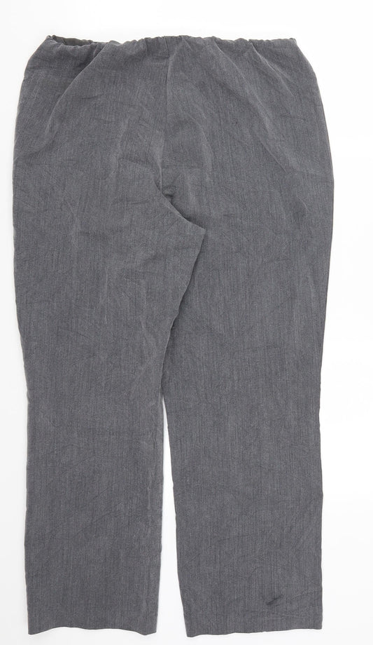 Preworn Womens Grey Cropped Trousers Size 14 L26 in