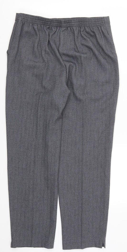 Womens UK Size 30 in Preworn Regular Fit Grey Trousers