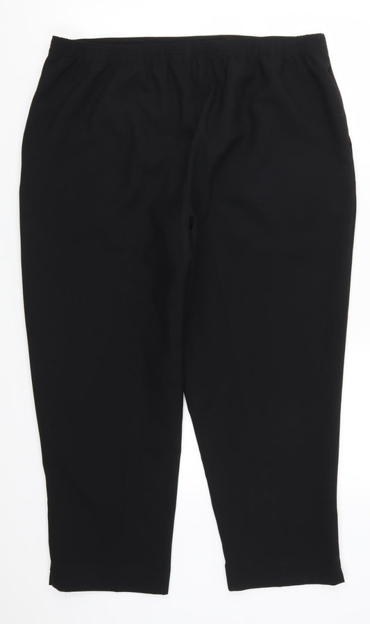 Dixie Womens Black Trousers Size 20 L26 in
