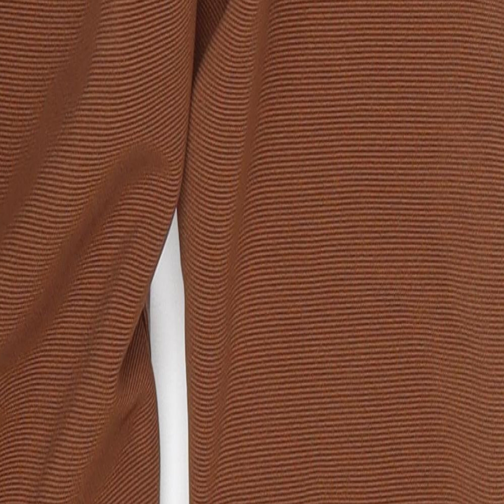 Womens UK Size 8 Preworn Regular Fit Brown Trousers