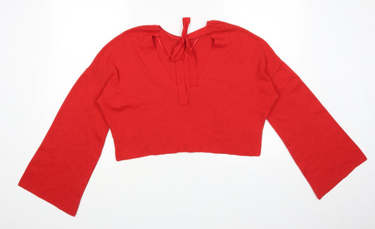 Primark Womens Red Cropped T-Shirt Size 12