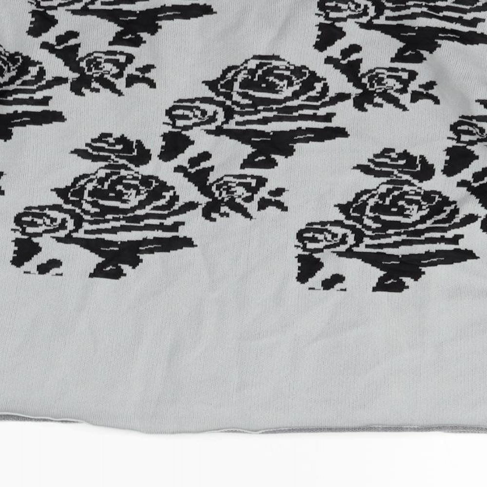 Artigiano Womens Grey Geometric Jacket Size L