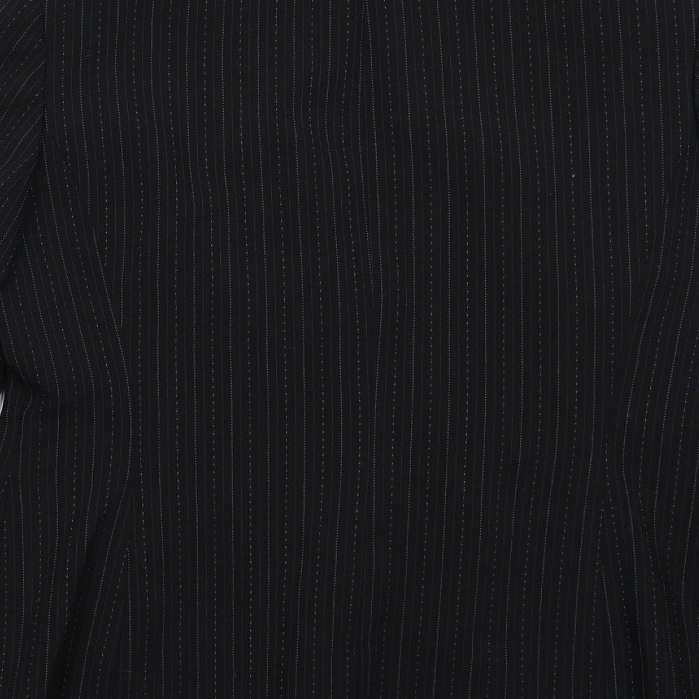 BHS Womens Black Striped Jacket Suit Jacket Size 14