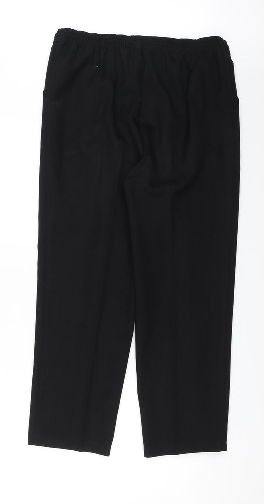 M&S Womens Black Dress Pants Trousers Size 12 L25 in