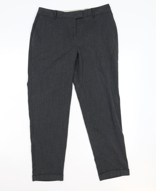 Womens UK Size 10 Matalan Regular Fit Grey Trousers