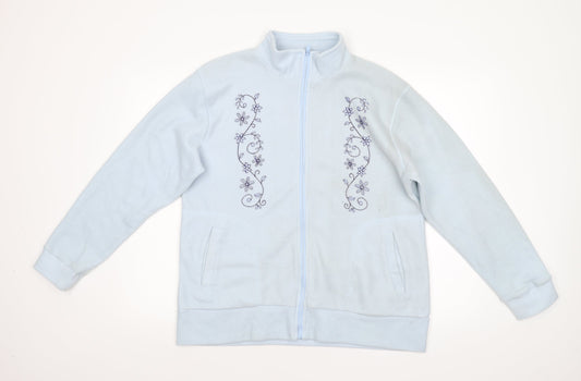 Damart Womens Blue Fleece Jacket Size M