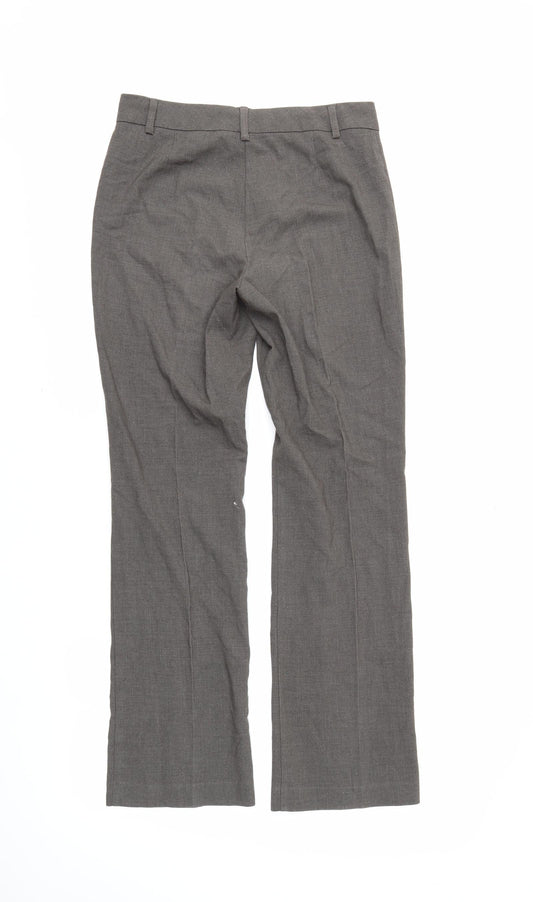 M&S Womens Grey Trousers Size 8 L28 in