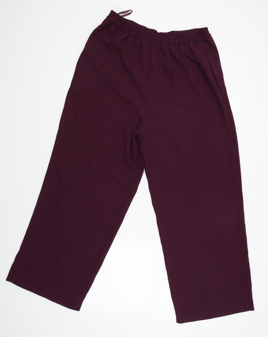 Womens UK Size 14 Jumper Regular Fit Capri Red Trousers