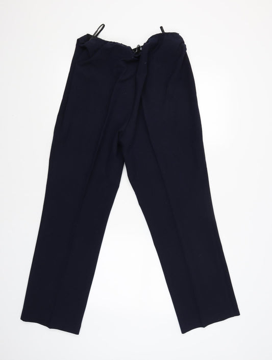Womens UK Size 14 Bonmarché Regular Fit Capri Blue Trousers