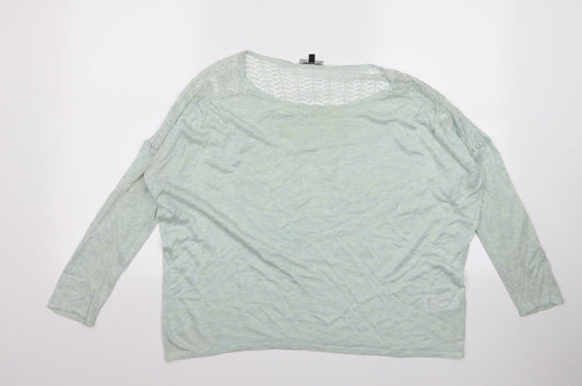 Warehouse Womens Green Pullover Jumper Size 12 - g