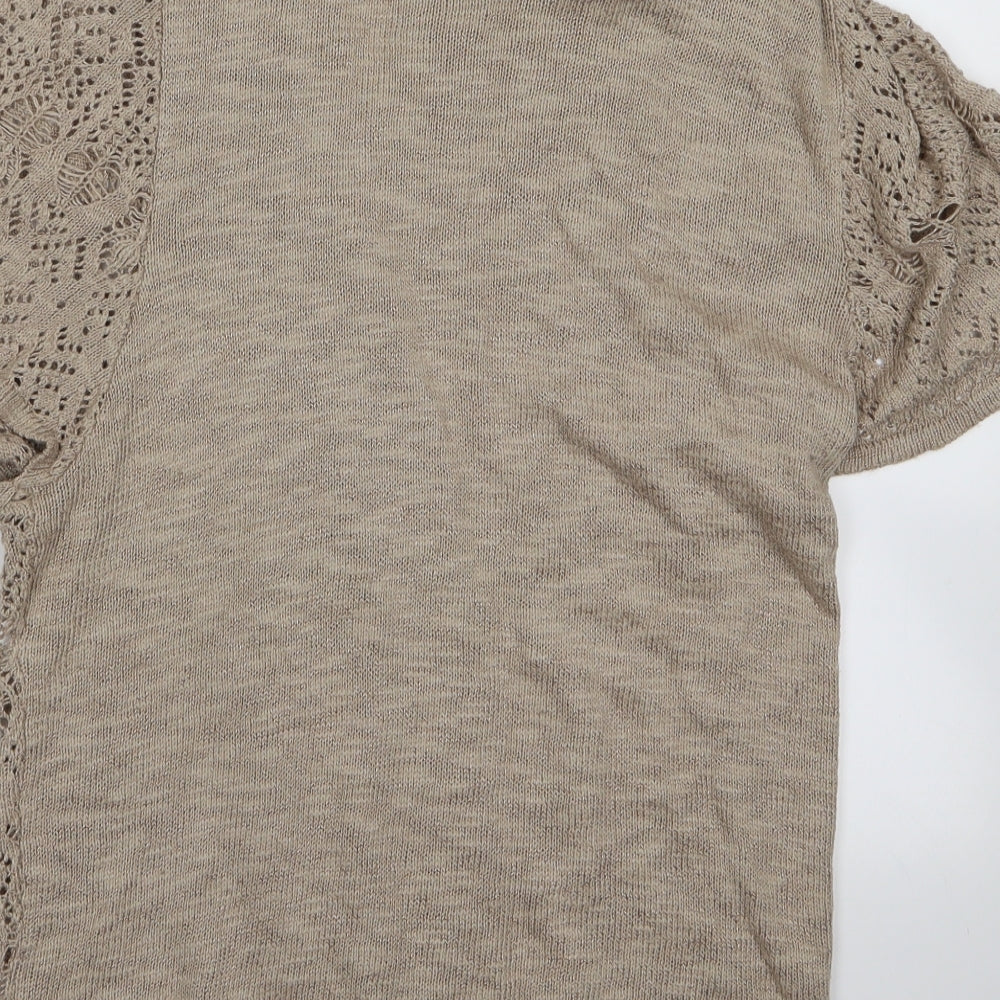 Madison Womens Beige Cardigan Jumper Size L