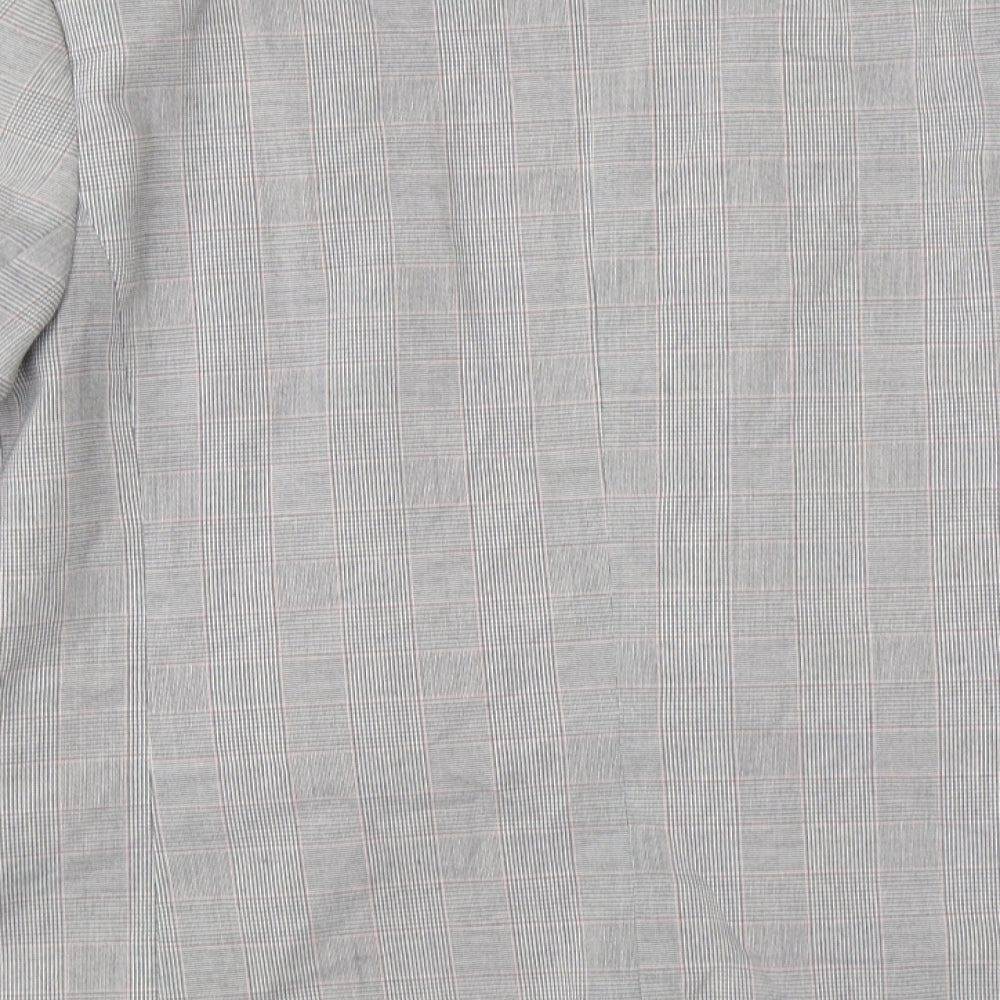 Brand and care label for Dorothy Perkins women’s grey jacket blazer, size UK 10