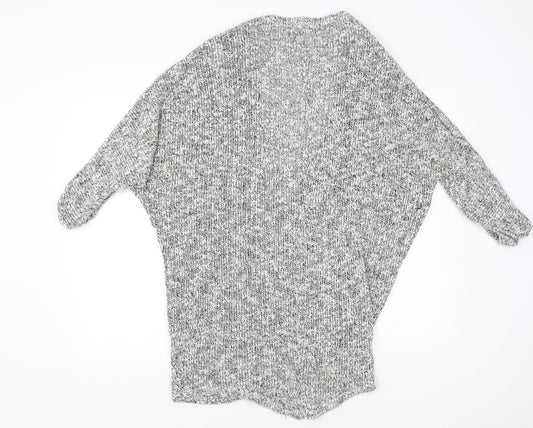 Atmosphere Womens Grey Herringbone Cardigan Jumper Size S