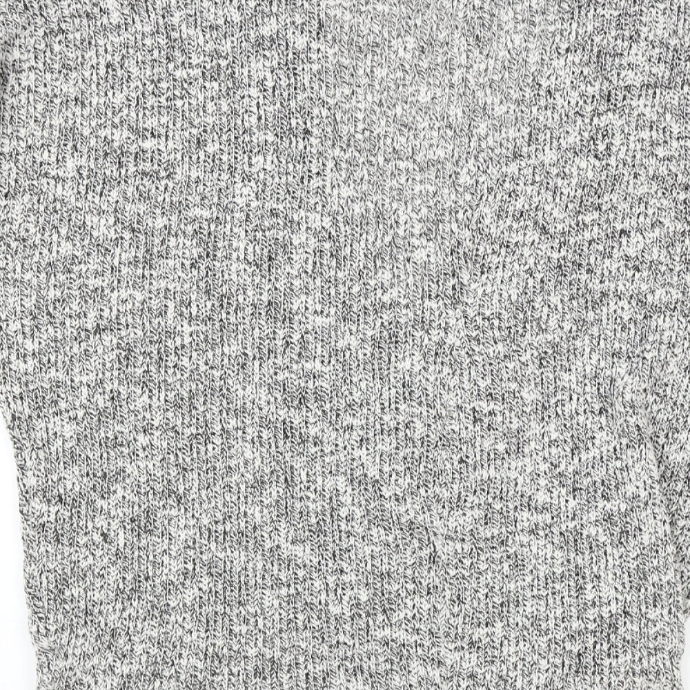 Atmosphere Womens Grey Herringbone Cardigan Jumper Size S