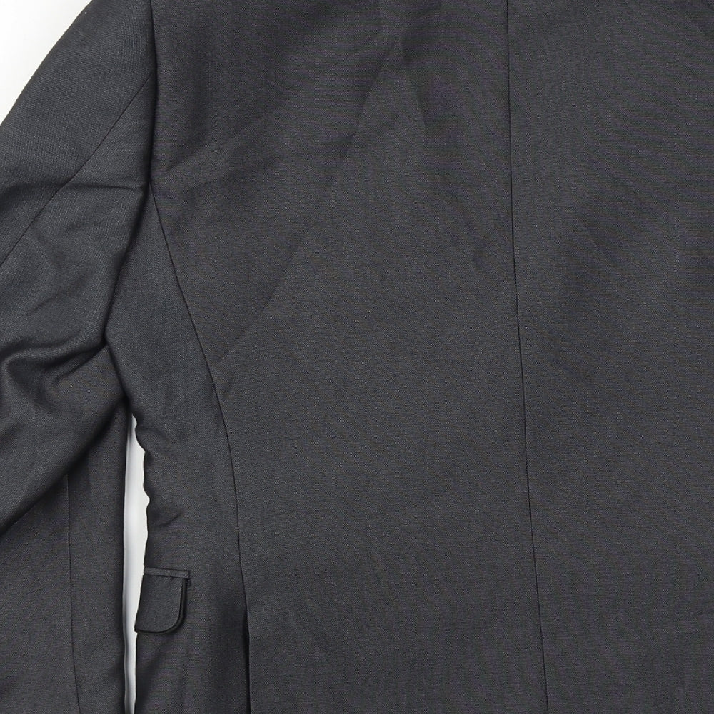 ONESIX5IVE5ive Womens Grey Herringbone Jacket Blazer Size S