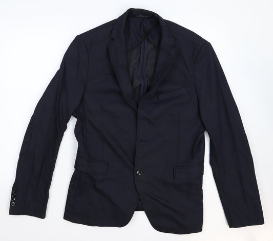 Zara Womens Blue Jacket Blazer Size 44