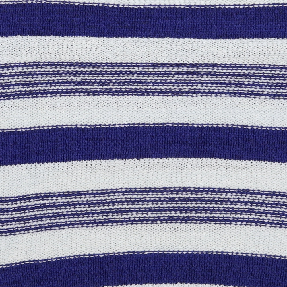 South Womens Multicoloured Striped Knit Pullover Jumper Size 14