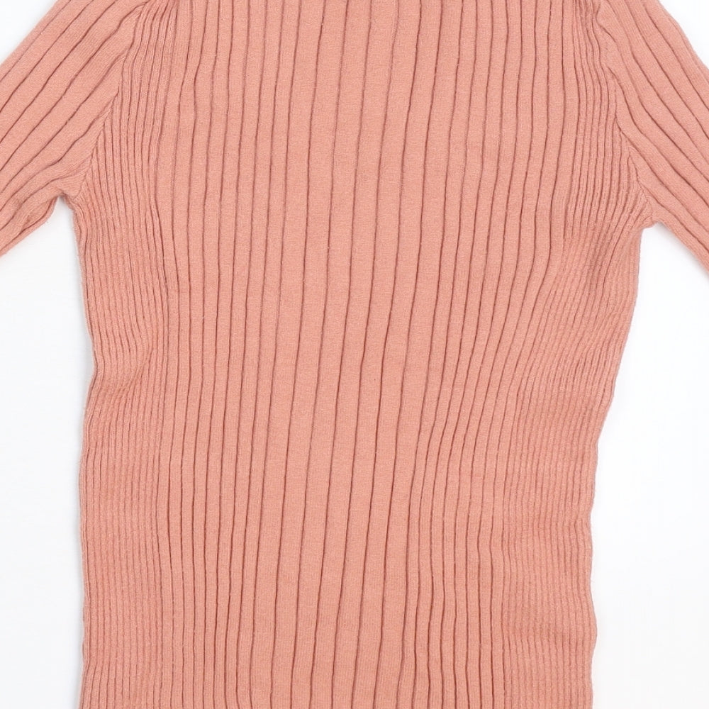 Brand and care label for Atmosphere women’s pink knit jumper, size UK 12