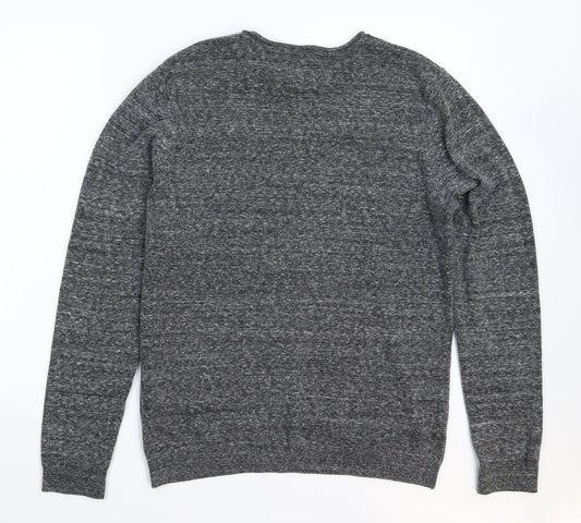 Topman Mens Grey Knit Pullover Jumper Size M