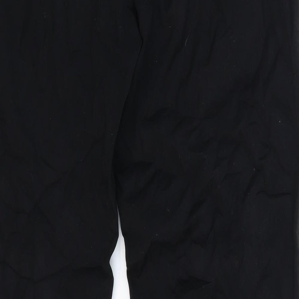 Womens UK Size 16 Preworn Regular Fit Black Trousers