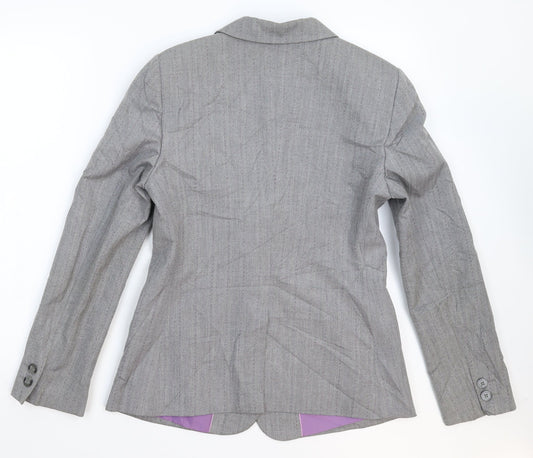 Per Una Womens Grey Striped  Jacket Suit Jacket Size 10
