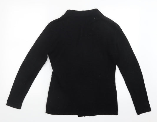 Preworn Womens Black Knit Cardigan Jumper Size M