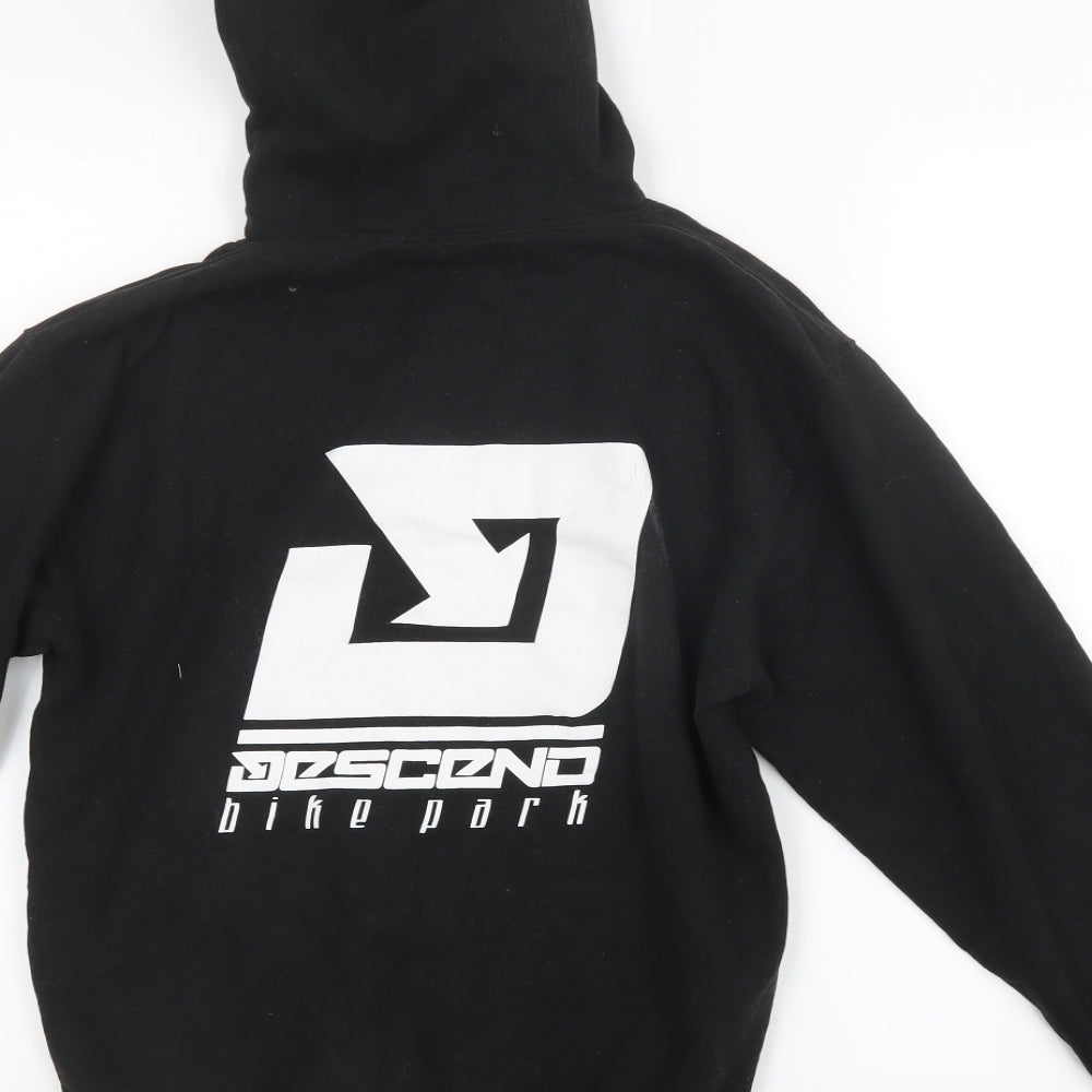 Awdis Mens Black Pullover Hoodie Size XS