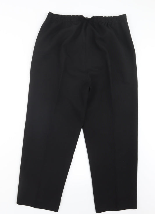 Bm Collection Womens Black Trousers Size 12 L24 in