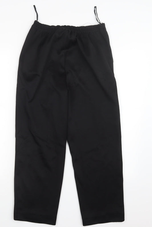 Bm Collection Womens Black Trousers Size 10 L24 in
