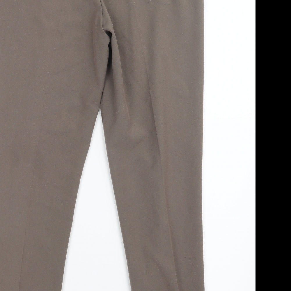 Bm Collection Womens Brown Trousers Size 12 L27 in