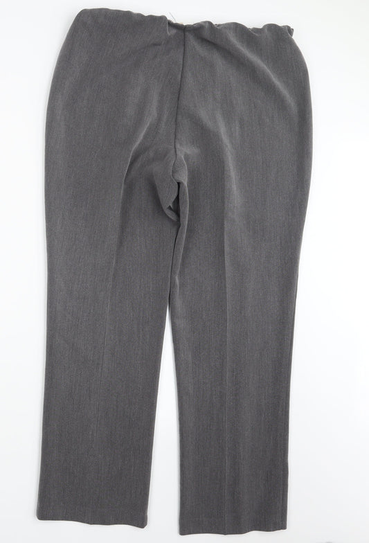 Womens UK Size 16 Vida Vi Regular Fit Grey Trousers