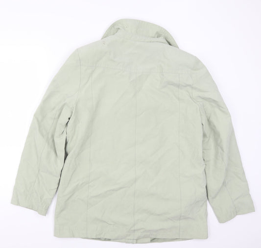 Womens UK Size 14 EWM Green Overcoat