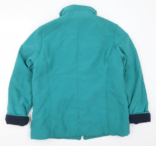 Klass Womens Blue Overcoat Coat Size M