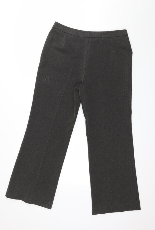 Womens UK Size 14 Marks and Spencer Regular Fit Brown Trousers