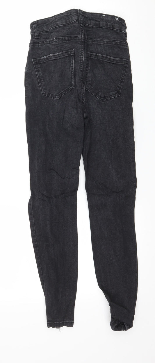 New Look Womens Grey Denim Skinny Jeans Size 6 L24 in