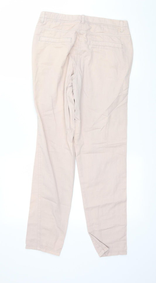 New Look Womens Pink Trousers Size 8 L28 in