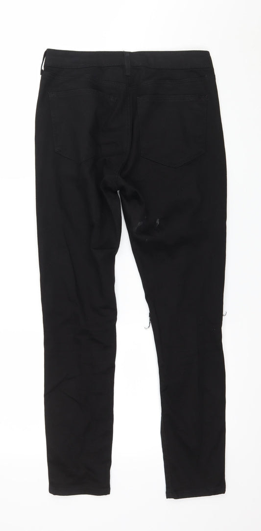 Topshop Womens Black Denim Skinny Jeans Size 28 in L30 in