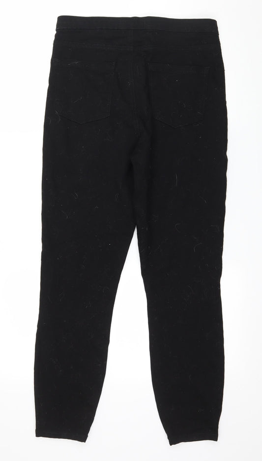 Denim & Co. Womens Black Denim Skinny Jeans Size 14 L28 in