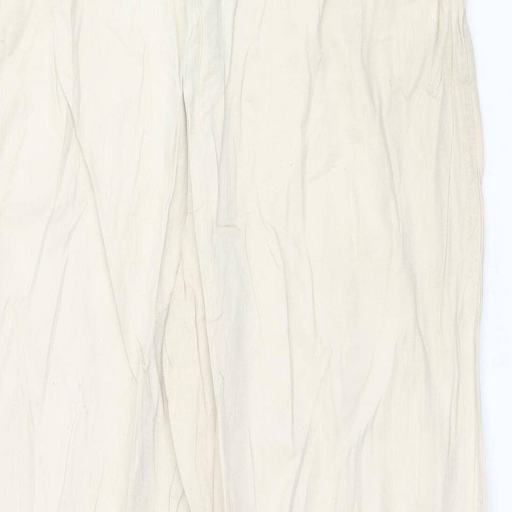 Womens UK Size 8 Preworn Regular Fit Beige Trousers