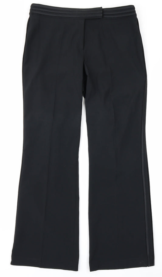 Womens UK Size 12 M&Co Regular Fit Black Trousers