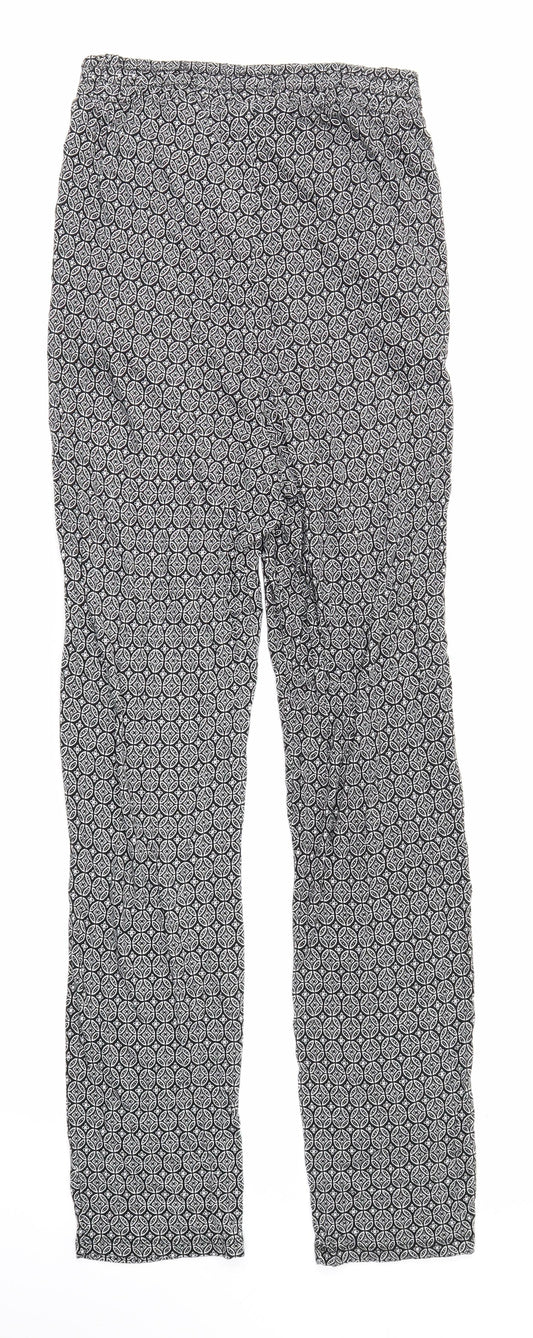 Womens UK Size XS H&M Regular Fit Jogger Black Trousers