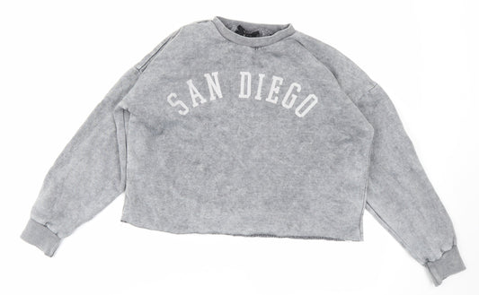 915 Generation Girls Grey Pullover Sweatshirt Size 10-11 Years - cropped