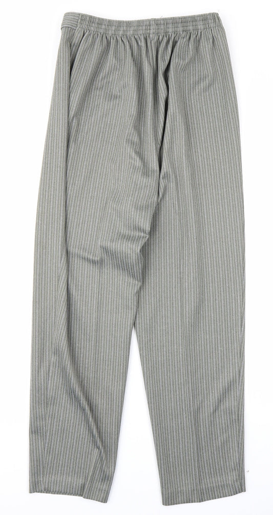 Berkertex Womens Green Striped Trousers Size 14 L26 in