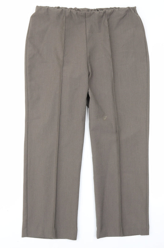 Womens UK Size 12 BM Collection Regular Fit Brown Trousers
