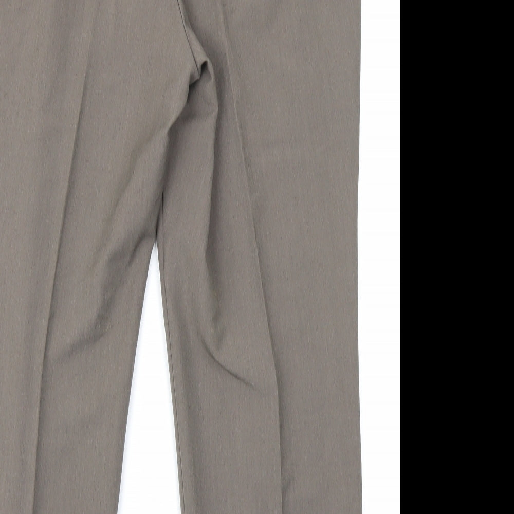 BM Collection Womens Brown Trousers Size 12 L23 in