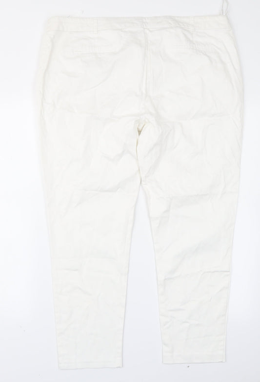 Atmosphere Womens White Trousers Size 18 L24 in