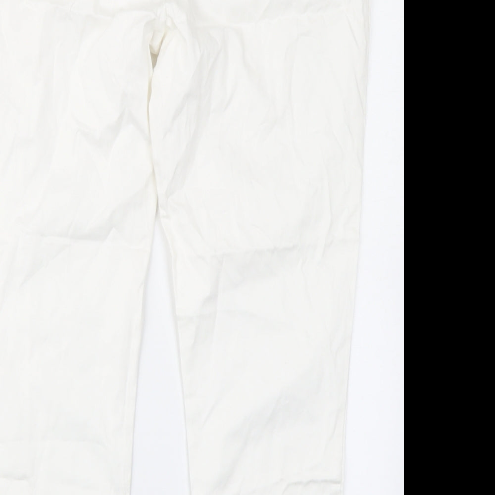 Womens UK Size 18 Atmosphere Regular Fit White Trousers