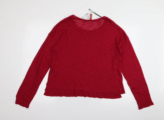 Divided by H&M Womens Red Basic T-Shirt Size L
