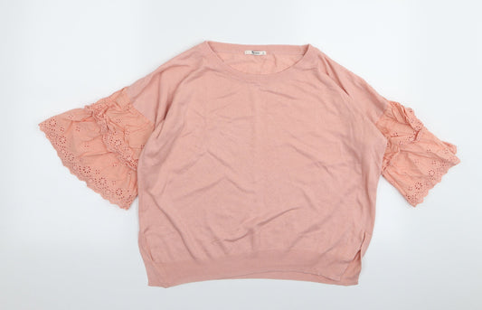 Tu Womens Pink Basic T-Shirt Size 12